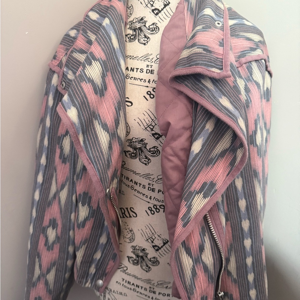 Blank NYC Pink and Gray Bomber Jacket